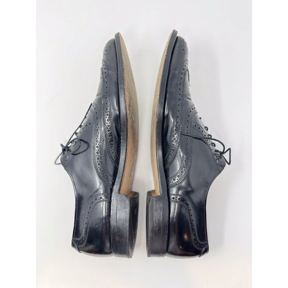 Allen Edmonds Mens Shoes Black Leather Lloyd Wingtip Oxford Derby Dress US 11.5